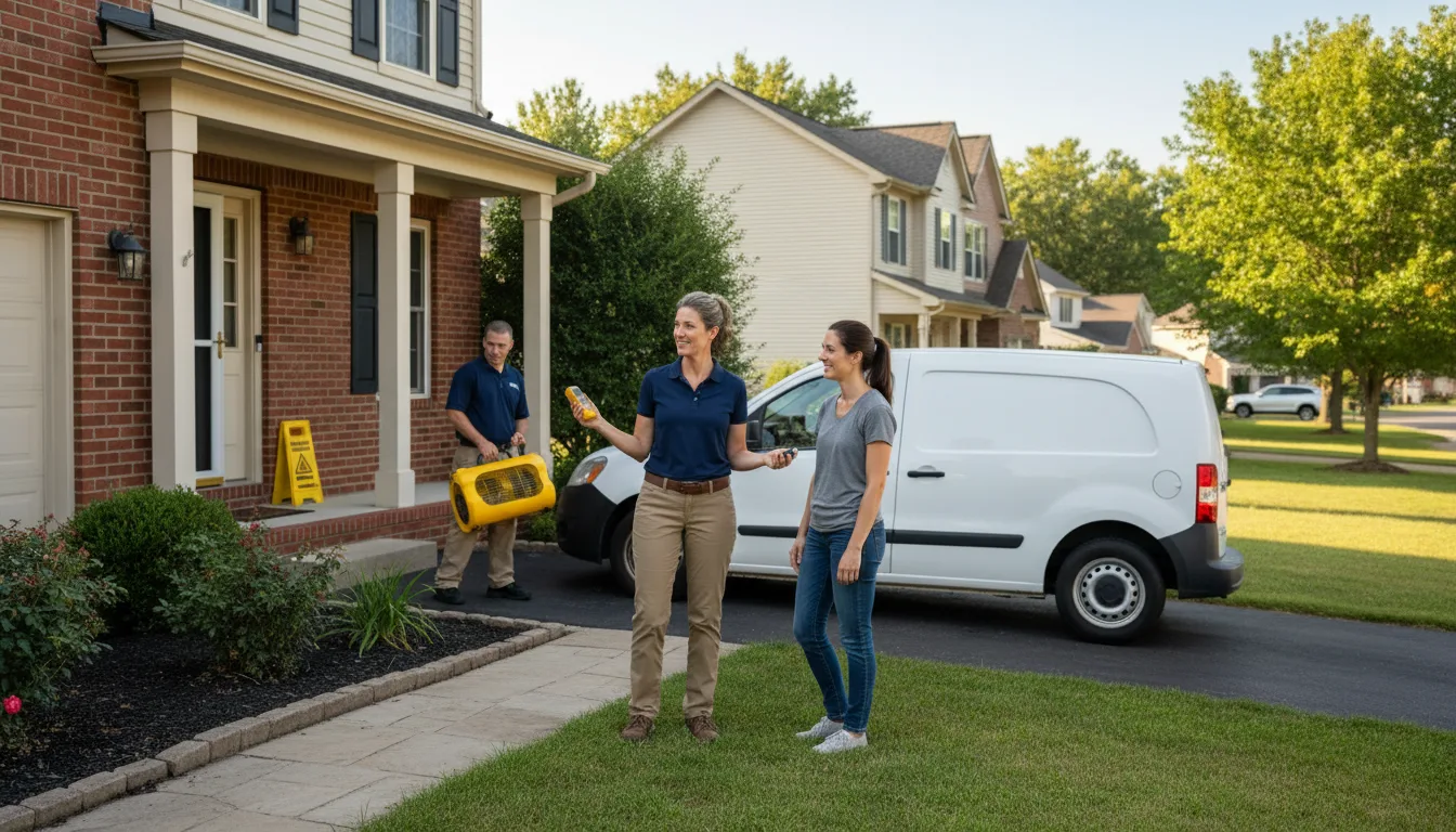 Residential water damage restoration in Marcus Hook, PA